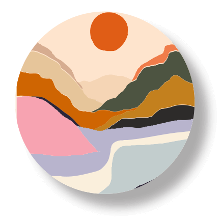 Mountain sunset icon
